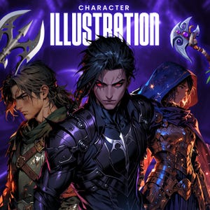 Custom Animated Fantasy Character Portrait: DnD, RPG Game Avatar (Digital Art