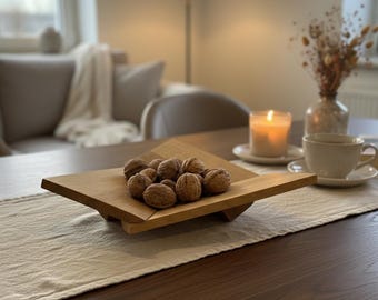 Magnetic oak click bowl | oiled | handmade | unique piece | fruit bowl | decorative bowl | with gift box