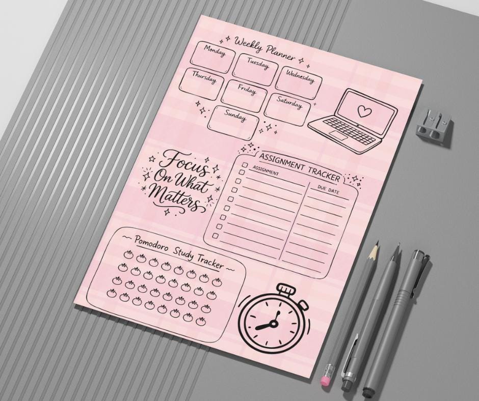 Daily Planner Printable | Self Care Checklist Planner | A5 Weekly ...
