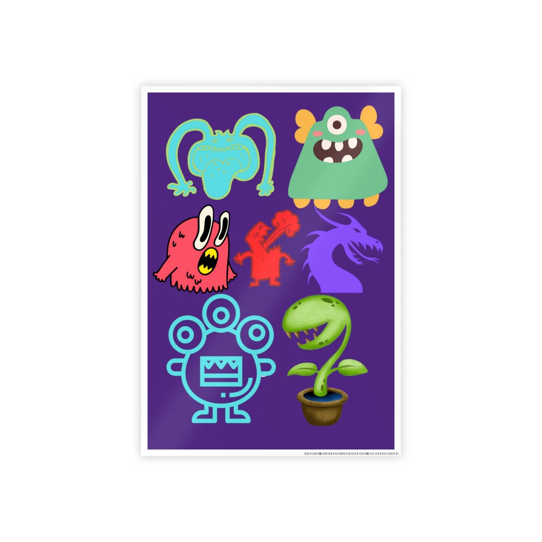 Monster Gloss Poster Monster Wall Art Wall Art Etsy