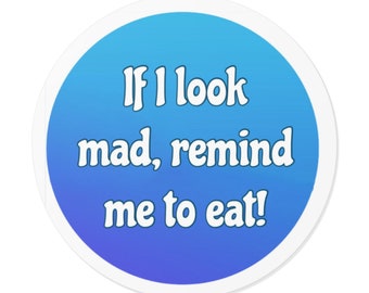STICKER Remind Me - Round 2x2inch Blue Ombré, Waterproof, Water Bottle Label, Bumper Sticker, Spring Decal, Laptop Lable, Happy, Cute Decal