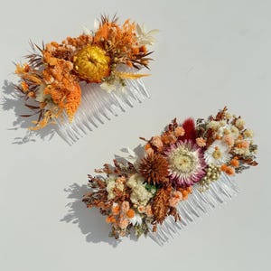 Real Dried Rose Hair Comb,Wedding Bride Hair Comb,Dried Flower Hair Accessories,Girl&#39;s Hair Comb,Boho Wedding Wrist Corsage,Bridesmaids Gift