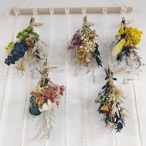 Natural Mini Dry Flower Bouquet,Wall Decor,Boho Dried Bouquet,Rustic Home Decor,Boho Decor,Small Dry Flower Bouquet,Mini Posy,Gifts For Her