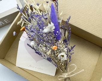 Arreglo floral seco para buzón, regalo de cumpleaños