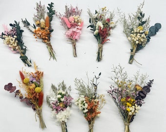 Mini ramo de flores secas: decoración de mesa de boda bohemia, regalo para buzón