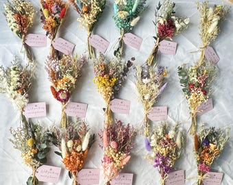 Mini ramo de flores secas, boda rústica, regalo de propuesta de dama de honor
