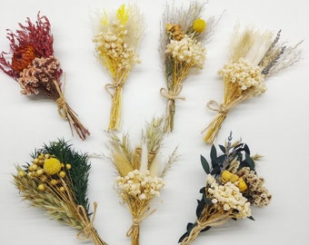 Mini ramo de flores secas: adorno bohemio para tarta o regalo para buzón