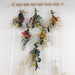 Mini Dried Flower Bouquet,Wall Decor,Boho Decor,Home Decor,Natural Plants Bouquet,Wedding Cake Flowers,Dried Bouquet Floral Arrangement,Gift