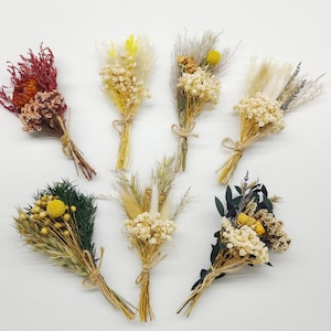 Natural Small Dried Flower Bouquet,Boho Home Decor Gift,Mini Dried Floral Bouquet,Boho Cake Flower,Letterbox Gift,Birthday Gift,Gift For Her