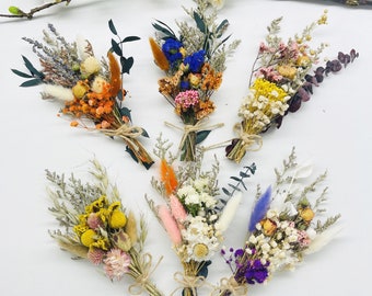 Mini ramo de flores secas, decoración boho para el hogar, regalo para damas de honor