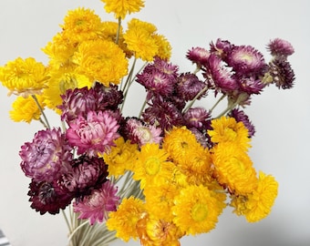 Ramo de margaritas naranjas secas: boda rústica, decoración bohemia