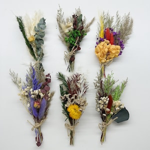 Boho Set Mini Dried Flower Bouquets,Small Bottle Arrangements,Home Decor,Dried Flowers,Home Decor,Birthday Gift,Letterbox Gift,Gifts For Her