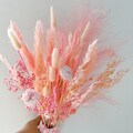 Dried Flower Bridal Bouquet: Pink Boho Wedding Flowers