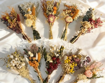 Mini ramo de flores secas estilo bohemio: decoración rústica para el hogar, propuesta de dama de honor, regalos de inauguración de la casa