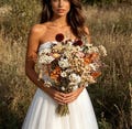 Mixed Wildflower Dried Flower Bridal Bouquet,Baby's Breath, Rustic Wedding Wildflower Arrangement