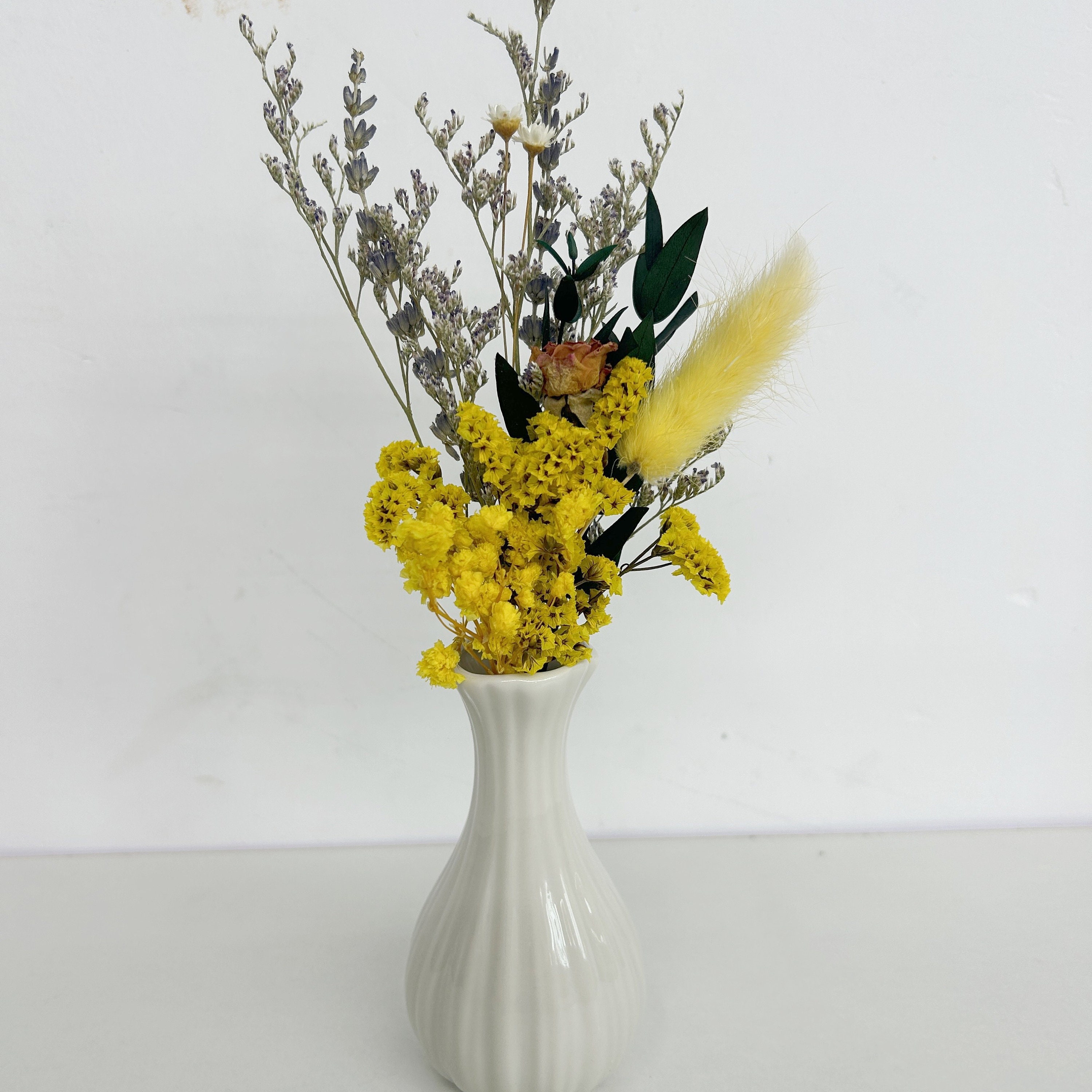 Small Dried Flower Arrangements With Vase Optionmini Dried Etsy