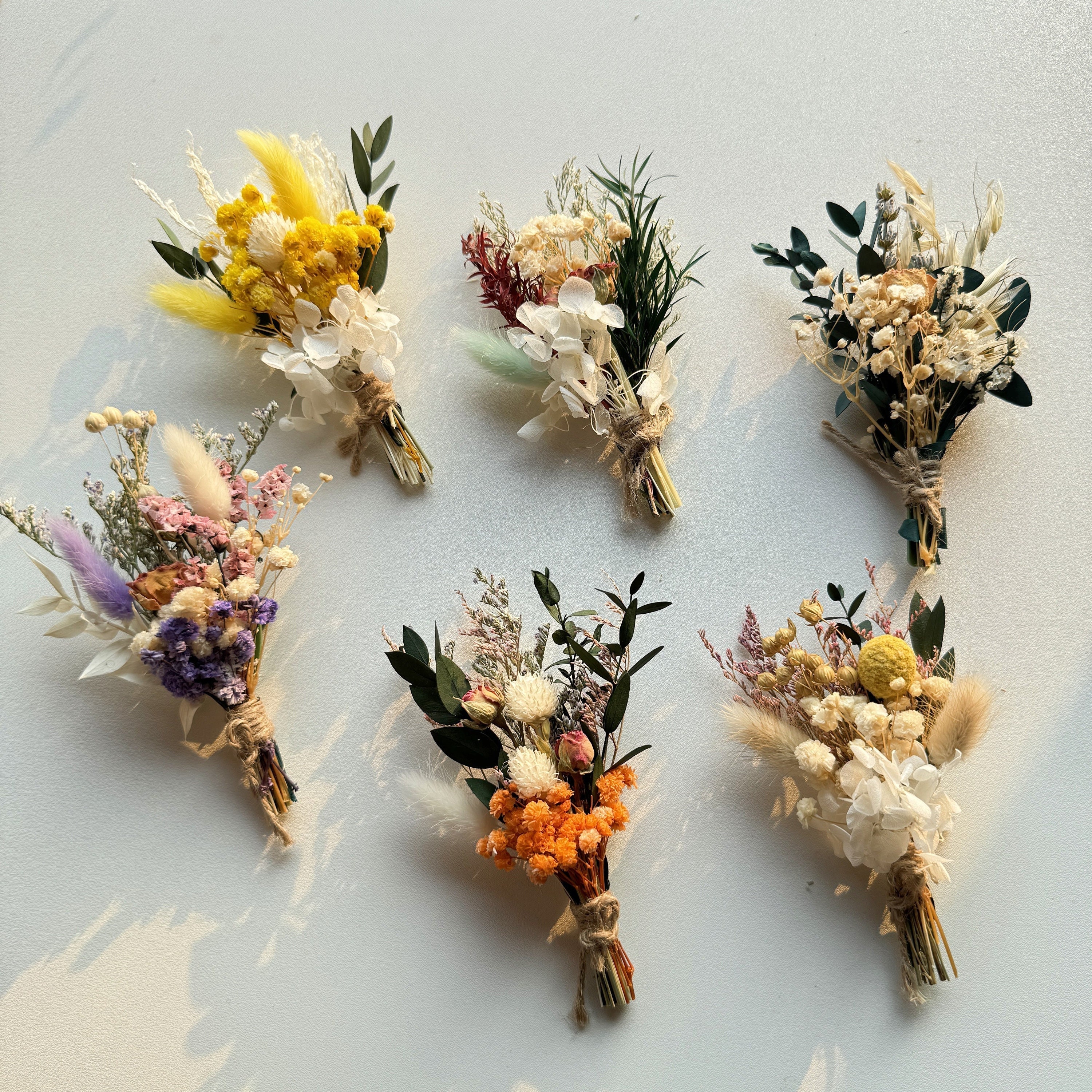 Natural Dried Flower Boutonniere,Rustic Wedding Flower Bouquet,Mini Boho Boutonniere,Groom Boutonniere,Bride and Groom Flowers,Wedding Gifts