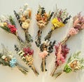 Boho Dried Flower Mini Bouquet: Rustic Wedding Vase Decor