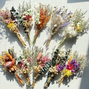 6/8Inch Boho Mini Dried Flower Bouquet,Home Decor,Vase Arrangement,Bridesmaid Proposal,Letter Box Gift,Wall Decor,Rustic Wedding Flower Gift