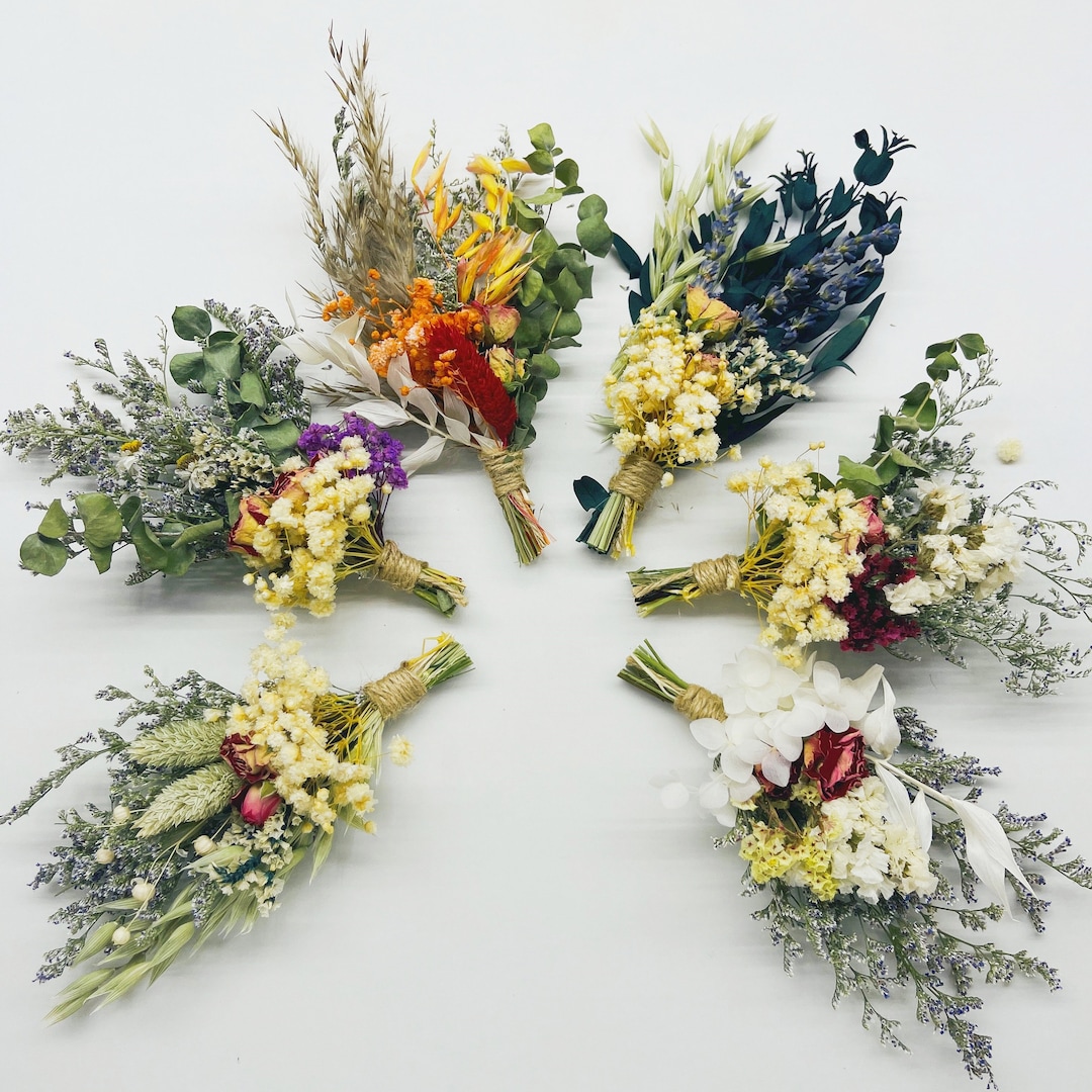 Small Dried Flower Bouquet,mini Dried Bouquet,boho Decor,natural Plants Bouquet,boho Dried Rose
