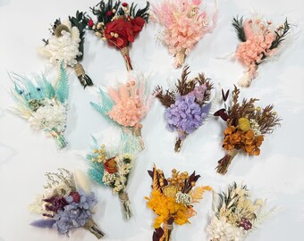 6 Inch Mini Dried Flower Bouquet, Bridesmaid Proposal Card, Birthday Floral Gifts, Rustic Wedding