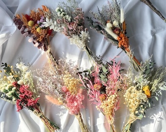 Ramo de flores secas estilo bohemio: decoración rústica para bodas, 28-30 cm