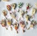 Boho Mini Dried Flower Bouquet: Bridesmaid Proposal Gift, Vase Arrangement