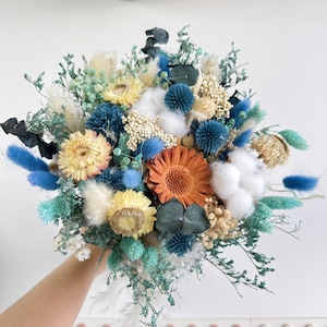 Natural Boho Dried Flower Bouquet,Home Decor,Rural Wedding Bridesmaid Bouquet,Flowergirl,Dried Bridal Flowers,Rustic Wedding Flower,Handmade