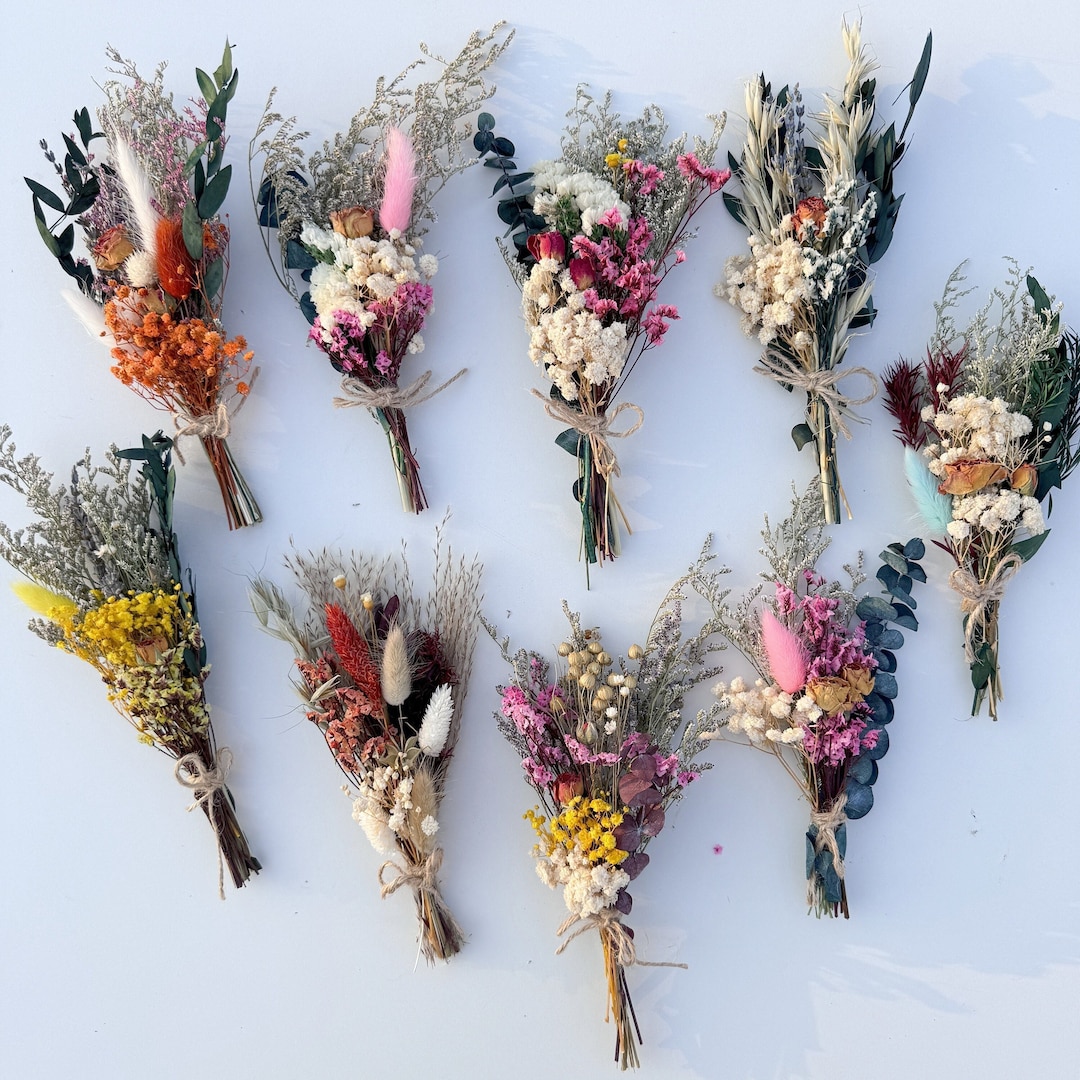 Mini Dried Flower Bouquet,all Natural,quality Flower Bouquet,letterbox