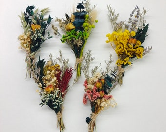 Mini ramo de flores secas: decoración rústica natural para el hogar, adorno para regalo