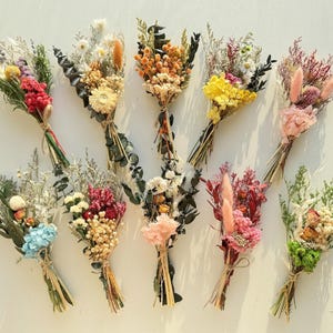 6-8Inch Mini Dried Flower Bouquet,Boho Wedding Dried Flowers Decor,Bridesmaid Proposal,Letterbox Bouquet,Home Decor,Wall Decor,Bridal Party