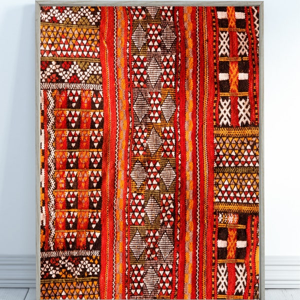 Moroccan rug wall art digital download. Morocco art Design.  wall Print digital art. Instant Download