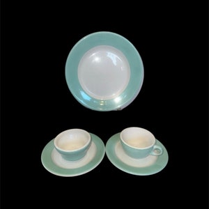 Vintage Jackson China Green Restaurant Ware-5 Piece Set 1950’s MCM