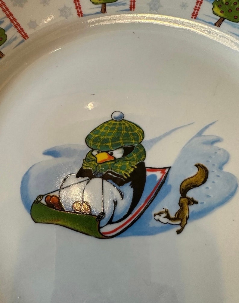 Vintage Mulberry Home Essentials, assiette plate Penguin Holiday 10,75 po. image 3