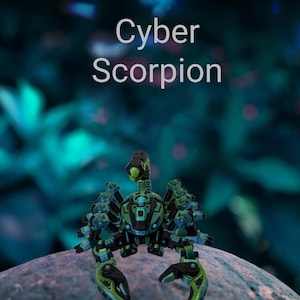 Cyber 3D Printed Scorpion Figure | Articulated Collectible Desk Display | Perfect Robotic Gift for Sci-Fi Fans