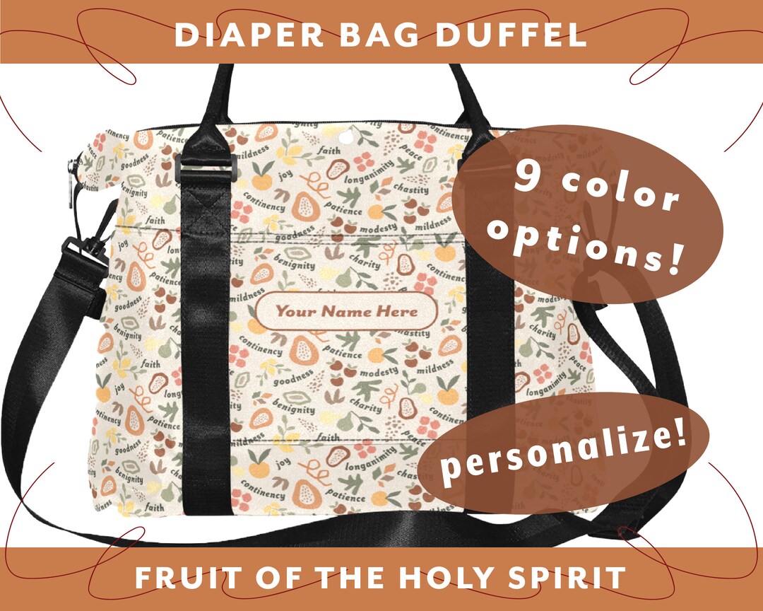 Catholic Diaper Bag Custom Name Duffel Diaper Bag Mom Gift Etsy