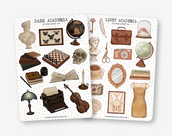 Dark & Light Academia Sticker Bundle