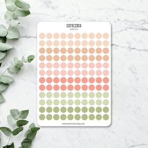 Sticker Sheet - Spring Dots | Journal & Planner Stickers | Micro, Mini, Nano, Small Dots