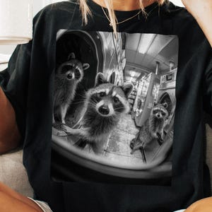 Raccoon Gang T-Shirt, Unhinged Trash Panda Shirt, Funny Animal Shirt, Cute Wildlife Tee, Racoon Tshirt, Meme Shirt, Comfort Colors Tee