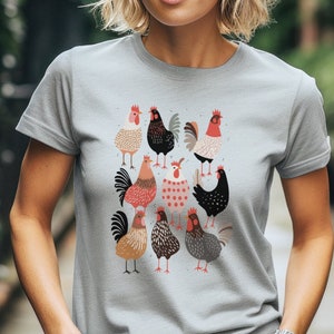 Adorable Chicken T-Shirt | Farm Life Apparel | Cute Chicken Mom Gift | Cute Thanksgiving Top | Cozy Animal Lover Tee | Chicken Lady Shirt