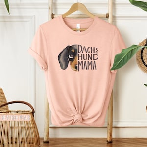 Niedliches Dackel Mama T-Shirt, Hunde Liebhaber Geschenk, Damen Haustier Besitzer Shirt, süßes Wurst Hunde T-Shirt, Doxie Mama T Shirt, gemütliches Wiener Hunde Outfit