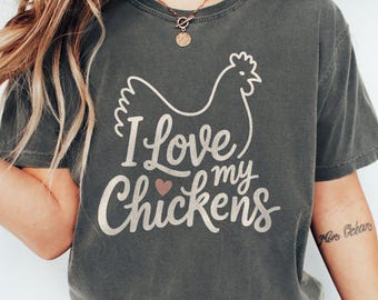 Maglietta con pollo, regali per galline, regalo per mamme galline, maglietta per ragazze contadine, maglietta per donne galline, vita di campagna, regalo per amanti delle galline, maglietta con vita in fattoria