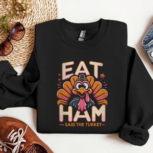 Funny Vegan Thanksgiving Turkey Sweatshirt | Quirky Holiday Gift | Cozy Animal Lover Tee | Cute Fall Sweatshirt | Gift for Vegan Friends |