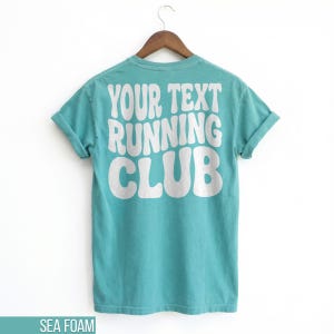 Sea Foam Graphic Running Club Tee, Unisex Running Club T-Shirt, Cool Tees for Runners, Inspirational Running T-Shirt, Workout Tee