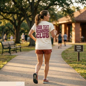 Custom Running Club T-Shirt, Personalized Athletic Tee, Your Text Running Club Shirt, Custom Exercise Top, Fitness Group Apparel