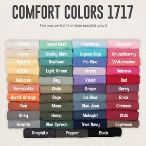Comfort Colors 1717 T Shirt Multiple Colors Available, Comfortable Casual Wear, Unisex Tee, Trendy Fashion, Popular Shirt