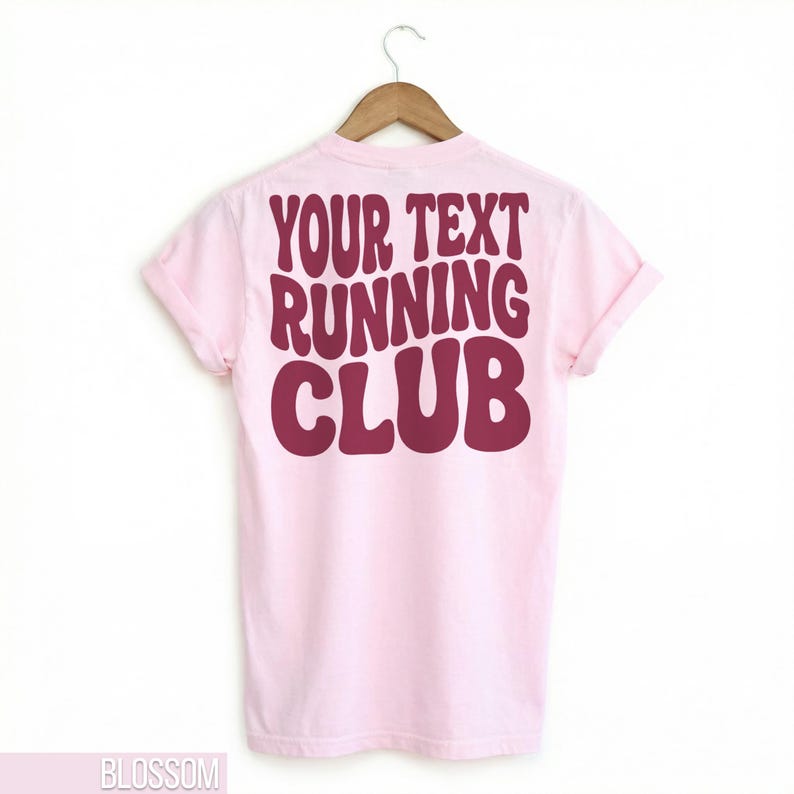 Running Club T-Shirt, Your Text Running Club Tee, Casual Sports Shirt, Customizable Graphic Tee, Unique Runner Gift