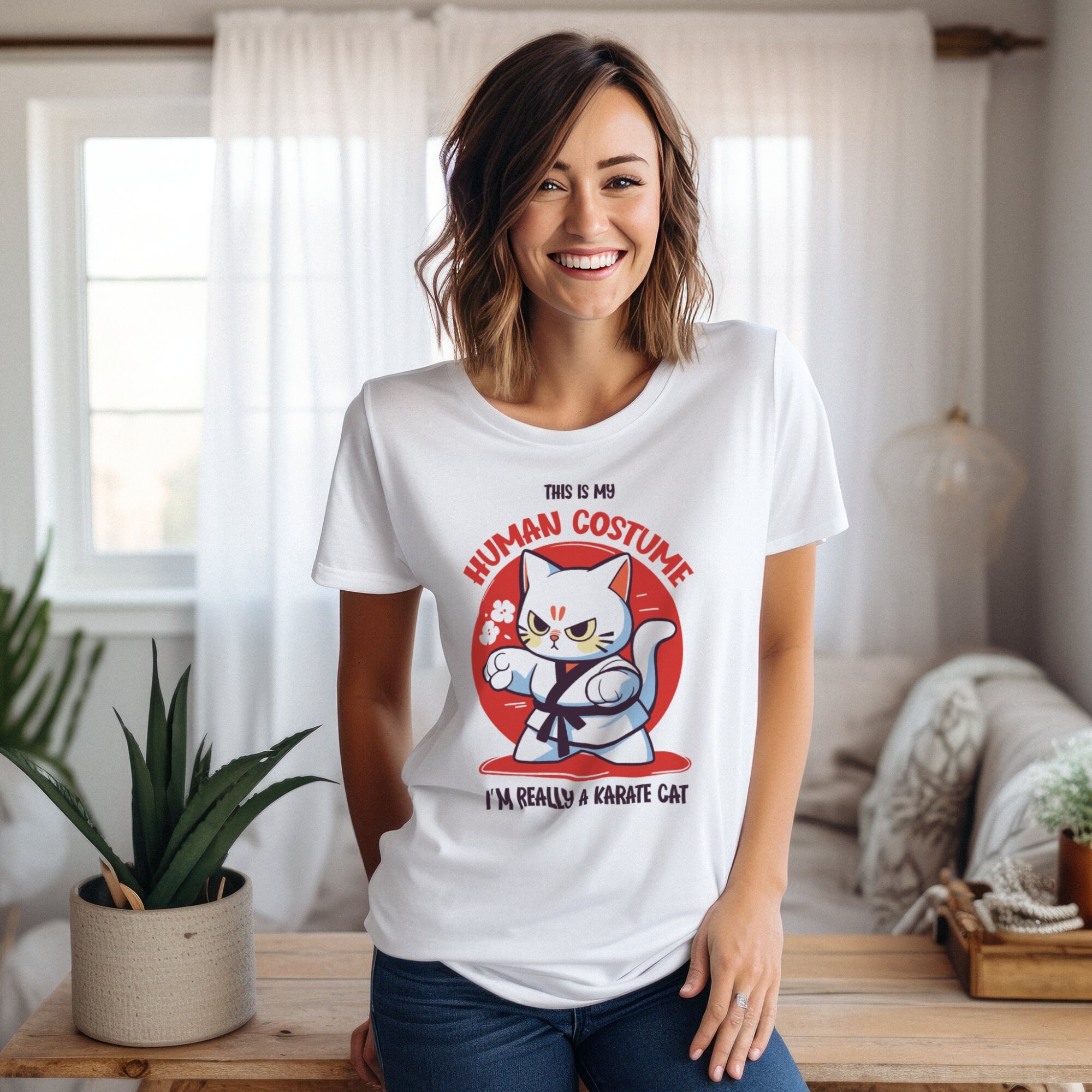Karate online cat shirt