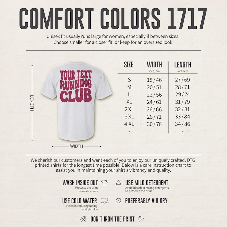 Comfort Colors 1717 Unisex Running Club T-Shirt, Casual Workout Tee, Athletic Wear, Fitness Apparel, Gift for Runners, Custom Sports Shirt