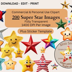 Super Star Class Clipart Uso Comercial Transparente PNG Graduação De Volta Às Aulas Recompensa Professor Smiley Estrelas Crianças Adesivo Sala De Aula